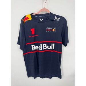 NWT Castore MV Red Bull Racing F1 Driver T-Shirt Men's Medium Night Sky Pullover